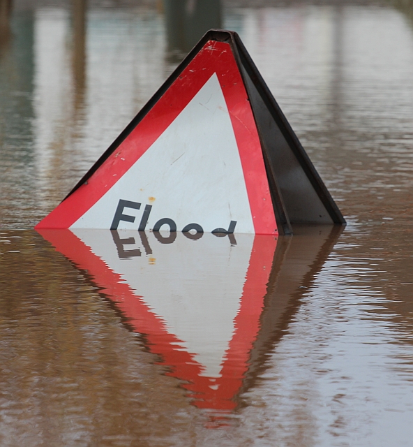 Submerged Flood Sign