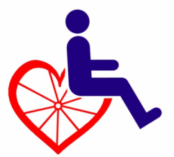Wheelchair logo with heart